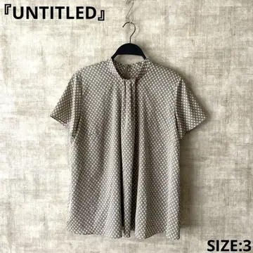 일본제 [UNTITLED] 올 패턴 반팔 블라우스 SIZE3