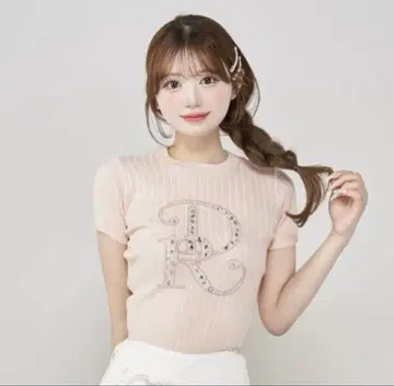 Daich dr 반팔 리브 니트 S 핑크