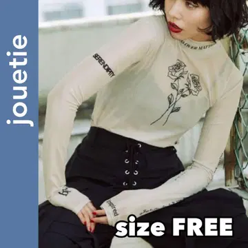 jouetie 티셔츠 tattoo 시어 탑 베이지 한국 서브컬쳐