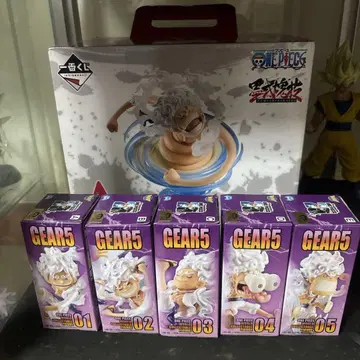 원피스 GEAR5 피규어 5개 세트 루피 피규어 51번 복권 A상