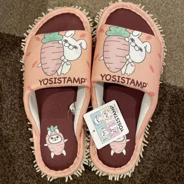 요시 스탬프 토끼 패턴 청소 슬리퍼 23~25cm 새상품 아베일