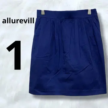 allurevill 알아바일 허리 턱 미니 스커트 일본제 블루