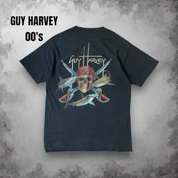 GUYHARVEY 빈티지 오니 페이드 포켓 T 파이리츠 아트 USA