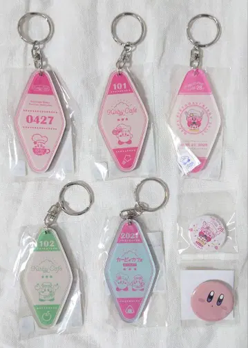 커비 카페 아크릴 모텔 키링 5종