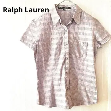 Ralph Lauren 반팔 셔츠 라이트 퍼플 슬림 스트라이프 11