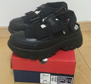 정가 14000엔 CONVERSE 트렉 웨이브 블랙 샌들