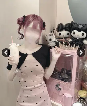 HONEY MEW 허니뮤우 Luv 앙상블 원피스 핑크 xs