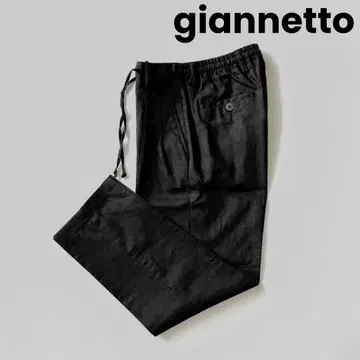 giannetto 지네토 린넨 셔링 2 플리츠 팬츠