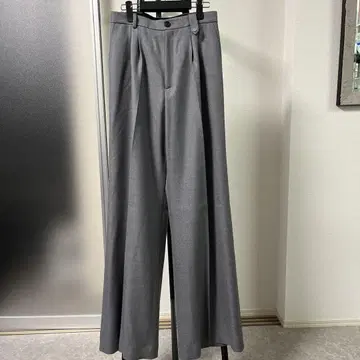 egon lab 에곤 라보 그레이 large pants 플레어 배기