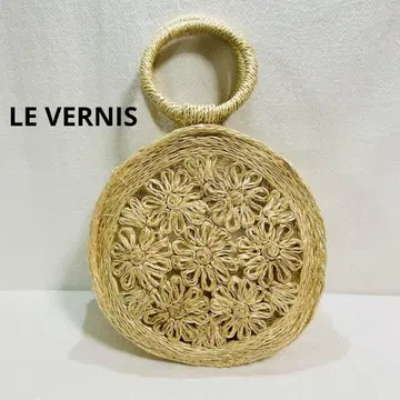 LE VERNIS 르 베르니 플라워 모티브 서클 백 바스켓백