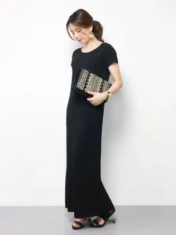 두지엠 클라세 리브 니트 맥시 원피스