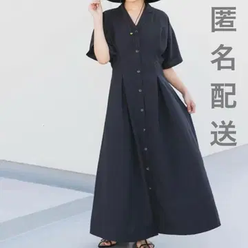 허리 턱 셔츠 원피스