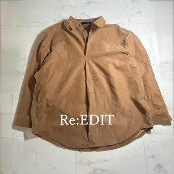 Re:EDIT 리디 긴팔 블라우스 브라운 M