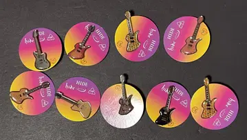 hide 60th 핀즈 캡슐 vol.2 기타 컬렉션 9종 세트