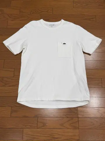 Lacoste 사슴 무늬 포켓 반팔 티셔츠 화이트 L