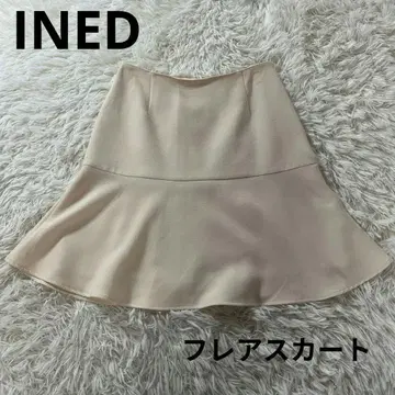 INED 베이지 플레어 스커트