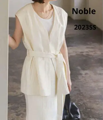 2023SS Noble 옥스 린넨 벨트 베스트