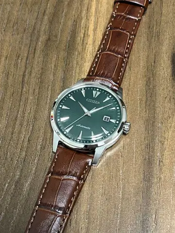 CITIZEN 자동 감기 손목시계 그린