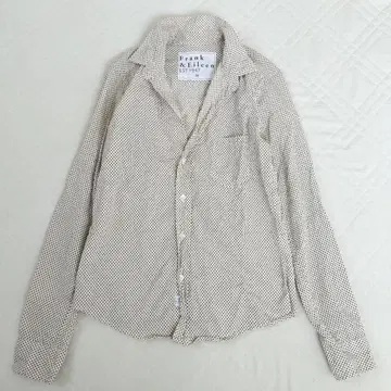 Frank and Eileen 마이크로 도트 무늬 긴팔 셔츠 XS