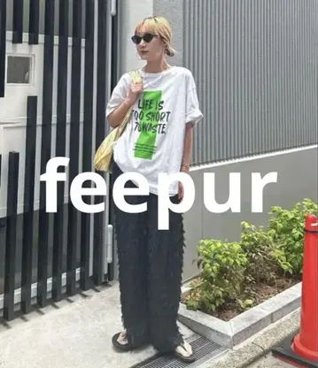 미사용 새상품 feepur 프린지 스트레이트 이지 팬츠 M