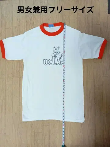 UCLA 반팔 티셔츠 프리 사이즈 화이트/오렌지