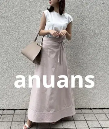 새상품급 anuans 코튼 하이웨스트 플레어 스커트