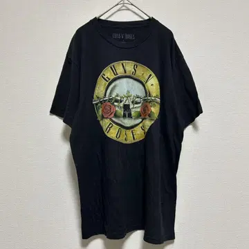 건즈 앤 로지즈 GUNS N' ROSES 반팔 티셔츠 밴드 티 블랙 L