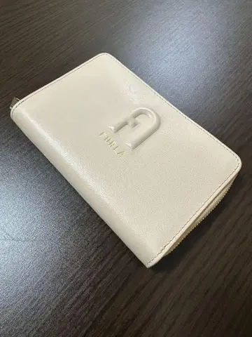 훌라 두겹 지갑 핑크 베이지