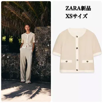 ZARA 린넨 숏 슬리브 블레이저 XS 택 포함 새상품