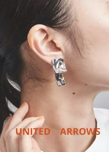 UNITEDARROWS SQ PLATES 귀걸이 스퀘어 플레이트