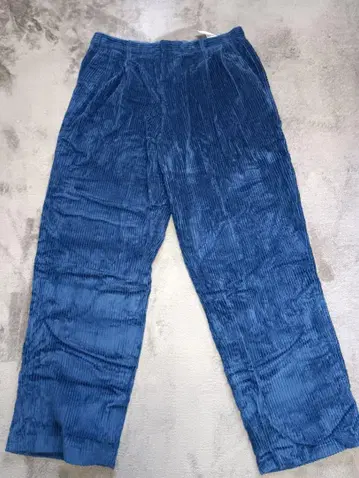 ZARA 코듀로이 와이드 팬츠 배기 팬츠 블루