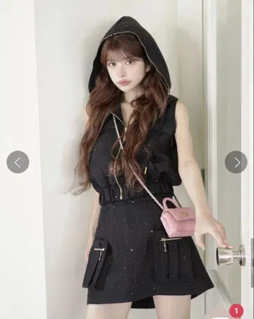 Randy 트위드 카고 아메슬리 셋업