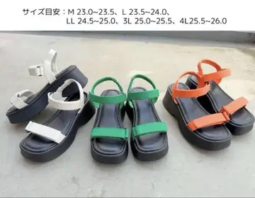 오카다 유리, 샌들, 3L, 스포츠 샌들, 화이트