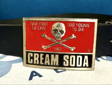 (레어) CREAM SODA 40주년 기념 버클 벨트 포함