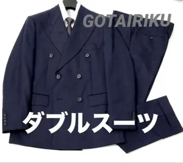 gotairiku 수트 네이비 수트 더블 수트 고타이리쿠 수트 페이즐리