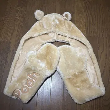 푸우 플리스 캡 베이지