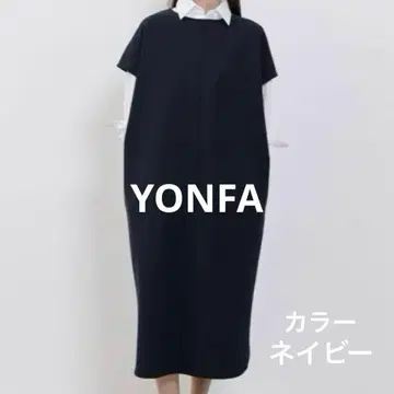 새상품급 새실루엣 YONFA 쿠쿠 원피스 네이비 S