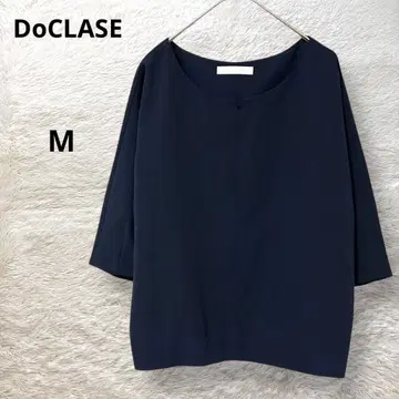 두클라쎄 블라우스 7부 소매 빅 실루엣 노카라 얇은 소재 봄/여름 M