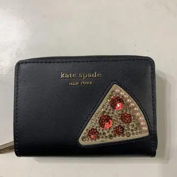 kate spade 피자 모티브 스팽글 코인 케이스 카드 케이스