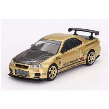 1/64 골드 스카이라인 GTR R34 미니 GT (Y191)