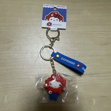 오사카 만국 박람회 얏쿠얏쿠 산리오 입체 마스코트 스트랩 키링 키티