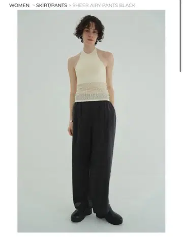 CLANE SHEER AIRY PANTS 시어 에어리 팬츠 블랙 0