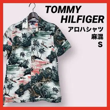 TOMMY HILFIGER 타미힐피거 알로하 셔츠 마 혼방 S