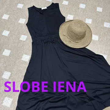 SLOBE IENA/패션/슬리브리스 롱 원피스 /블랙/티셔츠