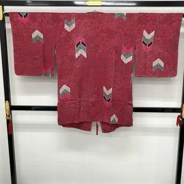 P-109 패션 핑크 깃털 앤티크 순수 실크 도중기