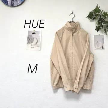 9301 HUE 블루종 집업 자켓 M 레나운 무지