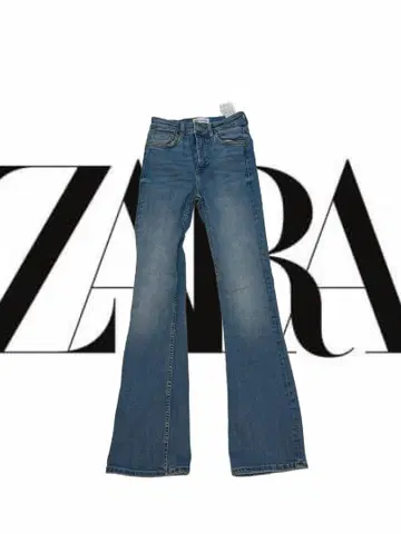 ZARA 데님 청바지 블루 데님 팬츠 - 자라 하이 웨스트