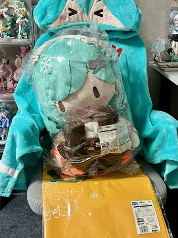 혜택 포함 유키 미쿠 2024 후와푸치 도데카 점보 봉제 인형