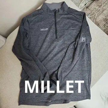 MILLET 하프 지퍼 긴팔 티셔츠 XL 그레이