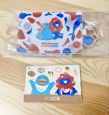 내일 발송 만박 ICOCA 인조 가죽 패스 케이스 미야쿠미야쿠 이코짱